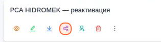 Карточка проекта с выделенной иконкой &laquo;Поделиться&raquo;