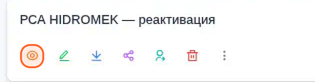 Карточка проекта с выделенной иконкой глаза &laquo;Просмотр&raquo;